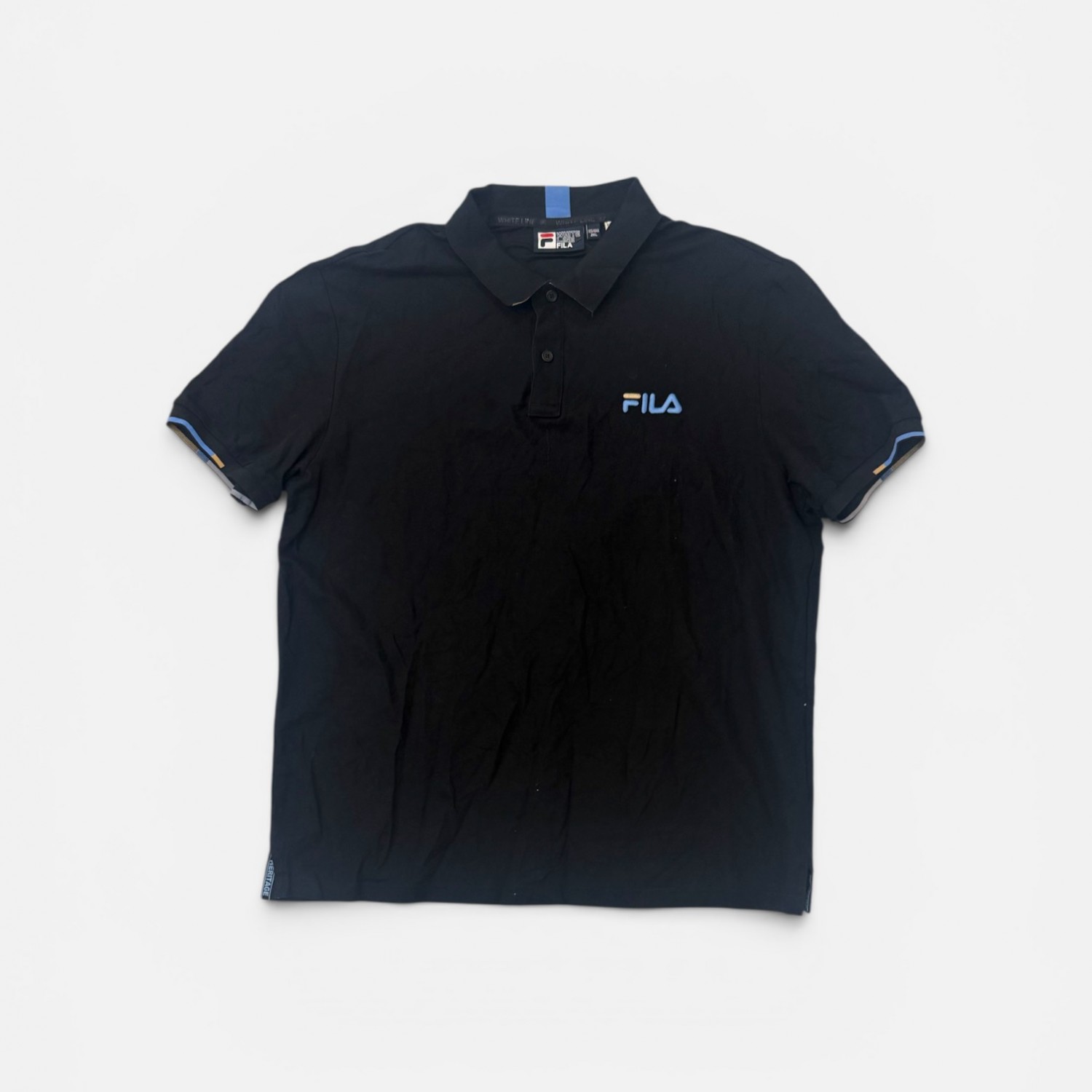 Fila Polo Μαύρο με Μπλε Λεπτομέρειες